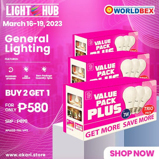 BUY 2 TAKE 1: Akari LED Premiere Bulb 7 Watts Value Pack - Daylight  (APLED3-7DL-VP2 x  3)